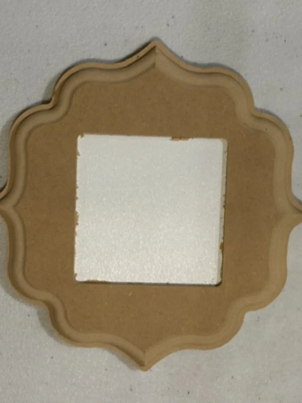 NEW TWO (2) Unfinished Square Decorative Curved Bracket MDF Craft Frames 6 1/2